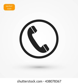 Telephone receiver vector icon