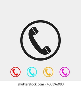 Telephone receiver vector icon