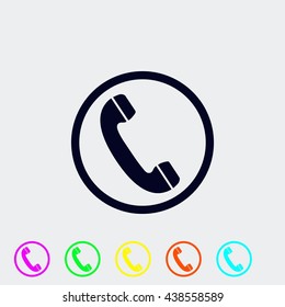 Telephone receiver vector icon
