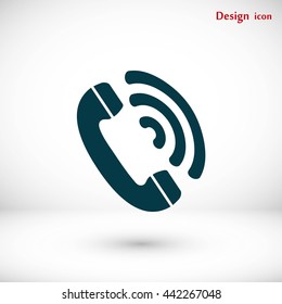 Telephone receiver vector icon