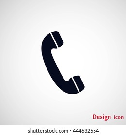 Telephone receiver vector icon
