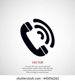 Telephone receiver vector icon