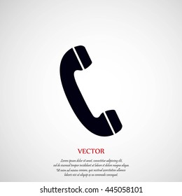 Telephone receiver vector icon