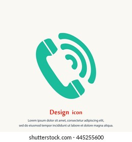 Telephone receiver vector icon