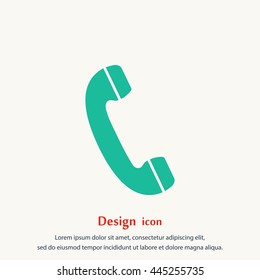Telephone receiver vector icon