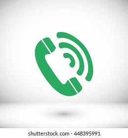 Telephone receiver vector icon
