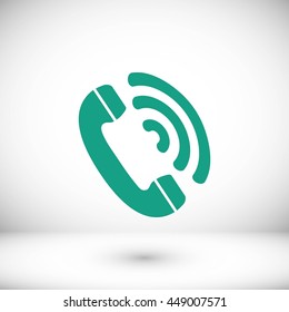 Telephone receiver vector icon