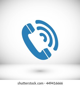Telephone receiver vector icon