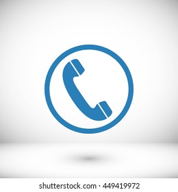 Telephone receiver vector icon