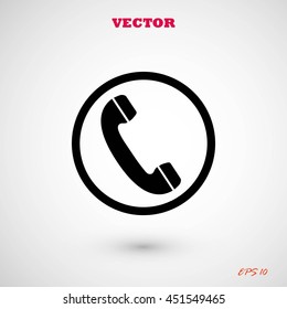 Telephone receiver vector icon
