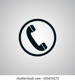 Telephone receiver vector icon