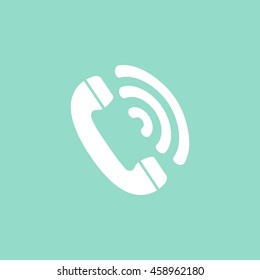Telephone receiver vector icon