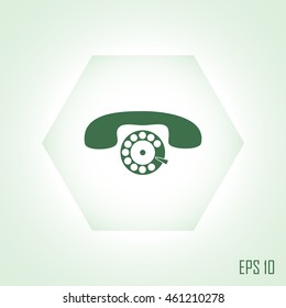 Telephone receiver vector icon