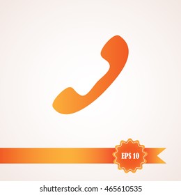 Telephone receiver vector icon