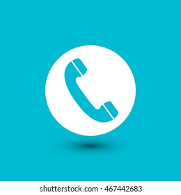 Telephone receiver vector icon