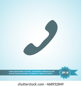 Telephone receiver vector icon