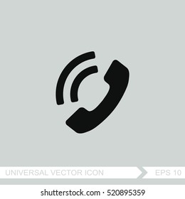 Telephone Receiver Vector Icon.