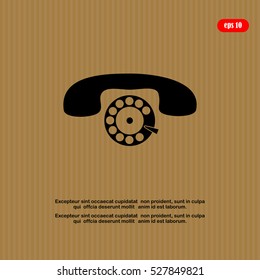 Telephone receiver vector icon