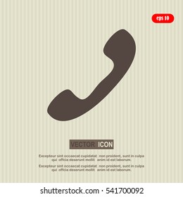 Telephone receiver vector icon