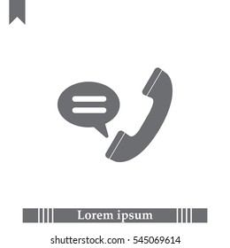 Telephone receiver vector icon