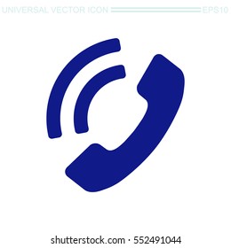 Telephone receiver vector icon.