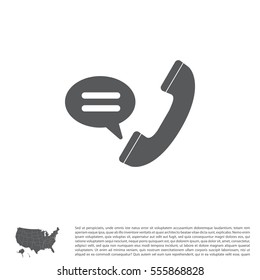 Telephone receiver vector icon