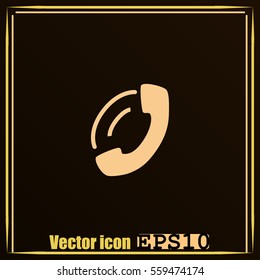 Telephone receiver vector icon