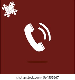 telephone receiver vector icon