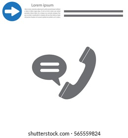 Telephone receiver vector icon