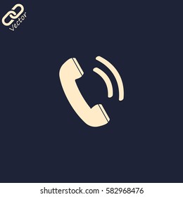 telephone receiver vector icon