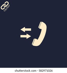 telephone receiver vector icon