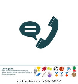 Telephone receiver vector icon