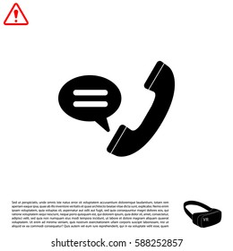 Telephone receiver vector icon