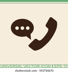 Telephone receiver vector icon.