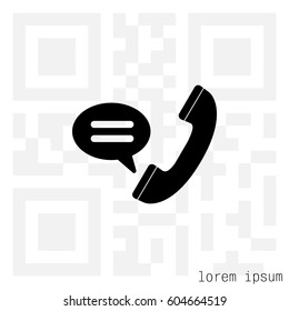 Telephone receiver vector icon