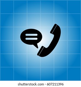 Telephone receiver vector icon