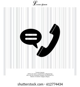 Telephone receiver vector icon