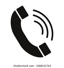 Telephone Receiver - Vector Icon - Isolated On White Background