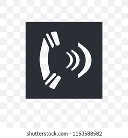 Telephone Receiver vector icon isolated on transparent background, Telephone Receiver logo concept