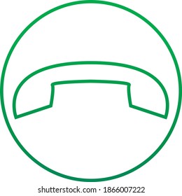 Telefonempfänger, Vektorsymbol. Telefonsymbol. Einzeln auf weißem Hintergrund