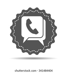Telephone receiver vector icon on a white background