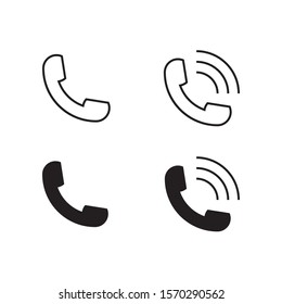 Telephone receiver vector icon. phone icon.