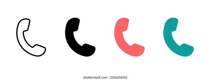 Telephone receiver vector icon. phone icon.