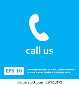 Telephone receiver vector icon. phone icon. call us.