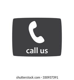 Telephone receiver vector icon. phone icon. gall us.