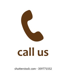 Telephone receiver vector icon. phone icon. call us.