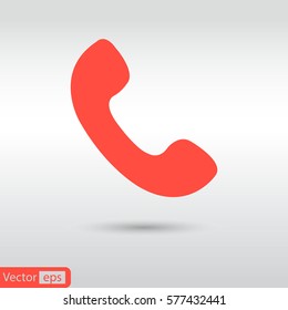 Telephone receiver vector icon. phone icon.