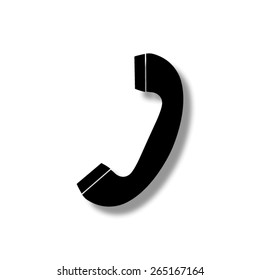  Telephone receiver - vector icon with shadow