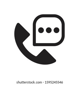 Telephone receiver vector icon symbol