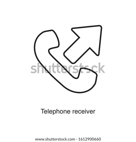 Telephone reciever icon vector on white background. Black icon illustration